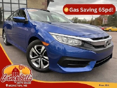 2018 Honda Civic LX 6Spd Manual! Backup Camera! Heated Seats! Image# 1