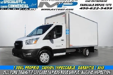 2021 FORD TRANSIT T-250 CUBE 14 PIEDS ROUE SIMPLE GARANTIE 1 ANS Image# 1