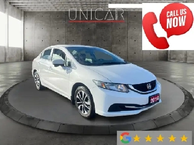 2014 Honda Civic Sedan No Accidents Low Kms EX Sunroof Backup Ca Image# 1