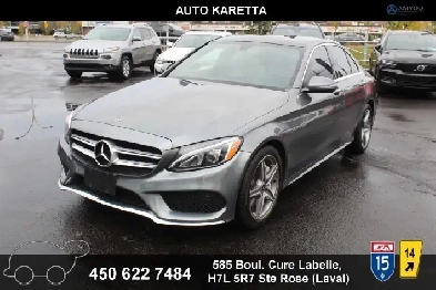 2018 Mercedes-Benz C300 4matic sport amg pack toit navi  cam led Image# 1