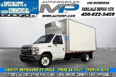 2022 FORD E-450 CUBE 14 PIEDS ROUE DOUBLE / CAMION RÉFRIGÉRÉ ET Image# 1