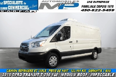 2016 FORD TRANSIT T-250 CARGO 148 / CAMION RÉFRIGÉRÉ ET ISOLÉ / Image# 1