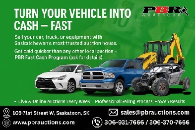 TURN YOUR VEHICLE OR EQUIPMENT INTO CASH — FAST | PBR Auctions Image# 1