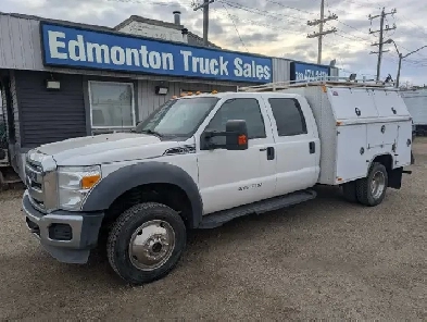 2012 FORD F-550 XLT 4X4 CREW CAB DUALLY 9' ENCLOSED SERVICE BODY Image# 1