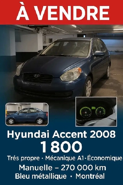 Hyundai Accent 2008 – Manuelle – Clutch neuve – – Montré Image# 1