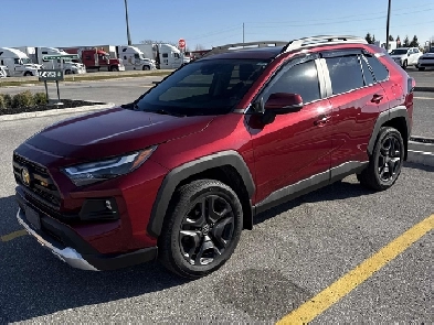 2022 Toyota RAV4 TRAIL EDITION - CLEAN CARFAX, RED ON BLACK LTHR Image# 1