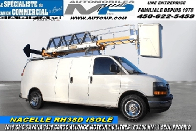 2019 GMC SAVANA 3500 CARGO ALLONGÉ 6.0 LITRES / NACELLE RH38D IS Image# 1