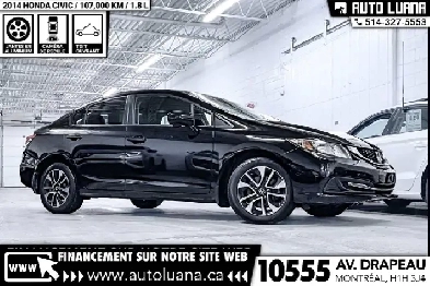 2014 HONDA Civic EX TOIT/MAGS/KEYLESS/BLUETOOTH/CAMERA/107,000km Image# 1