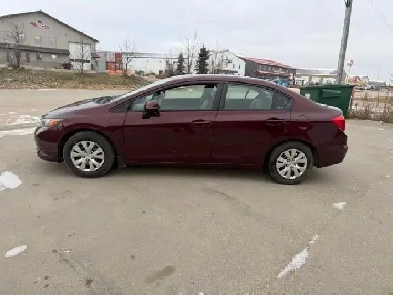 2012 Honda Civic Sdn LX Private Sale Brand New Safety only 67km Image# 1