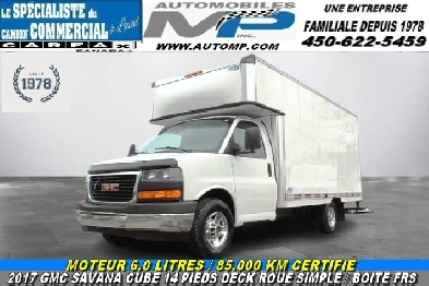 2017 GMC SAVANA 3500 CUBE 14 PIEDS DECK / ROUE SIMPLE / BOITE FR Image# 1