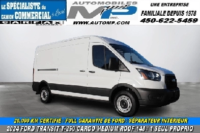 2024 Ford TransitT-250 148 CARGO MEDIUM ROOF SÉPARATEUR INTÉRIEU Image# 1
