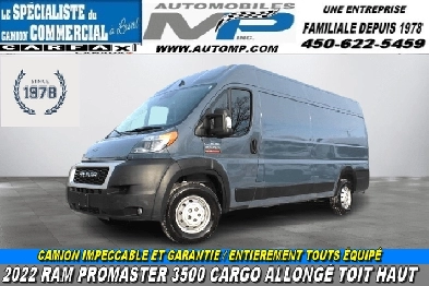 Ram ProMaster 3500 TOIT HAUT CARGO ALLONGÉ IMPECCABLE / GARANTIE Image# 1