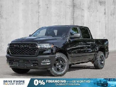2026 Ram 1500 Warlock Crew 4x4 Nav Capable Remote Start Black Image# 1