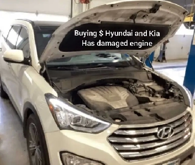 Buying  Hyundai and Kia  with damaged engine