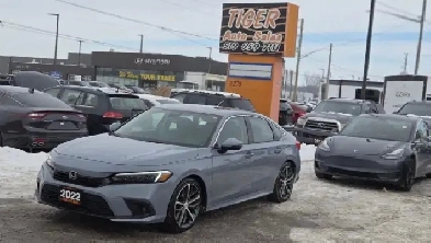 2022 Honda Civic TOURING, LOW KMS, CLEAN TITLE, LOADED, CERTIFIE Image# 1