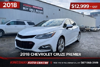 2018 CHEVROLET CRUZE PREMIER • 1.4L TURBO • ACCIDENT FREE Image# 1