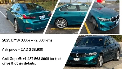 Moving Sale – 2023 BMW 330xi xDrive AWD | Priced to Sell Fast Image# 1