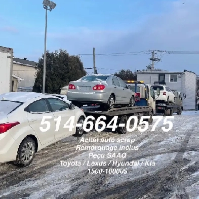 ACHAT AUTO SCRAP / REMORQUAGE INCLUS / RECU SAAQ / PAIE CASH Image# 1