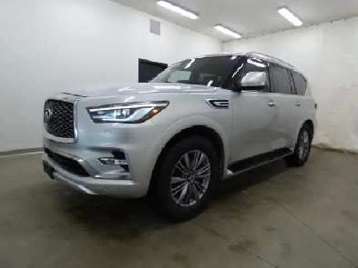 2023 INFINITI QX80 LUXE 8-PASS 4WD, TOIT, CUIR, CARPLAY, DVD!! Image# 1