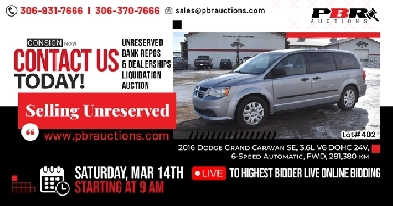 2016 Dodge Grand Caravan SE - Selling Unreserved at PBR Image# 1