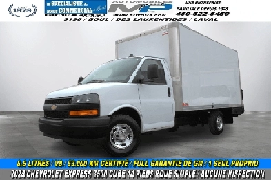Chevrolet Express Cutaway 3500 CUBE 14 PIEDS ROUE SIMPLE 66 LIT