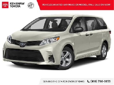 2019 Toyota Sienna XLE 7Passenger LEATHER  SUNROOF  PUSH B