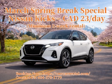 CNR Car Rental | March Spring Break Special Image# 1
