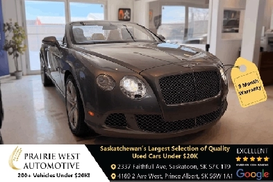2012 Bentley Continental GT AWD  LOW KM