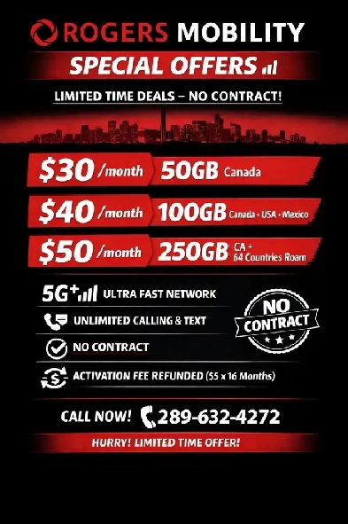 CANADA BEST MOBILITY PLANS  LIMITED OFFER BOOK NOW