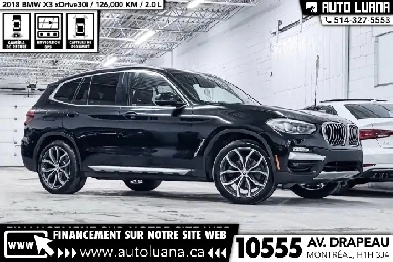 2018 BMW X3 xDrive30i TOIT PANOCARPLAYCAMERAHUDMAGS 20CUIR