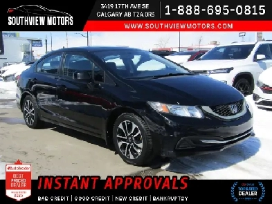 2013 Honda Civic 4dr EX Manual / Sunroof / Backup Camera / Alloy Image# 1