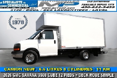 GMC Savana Cargo CUBE 12 PIEDS DECK 66 LITRES  CAMION NEUF  1