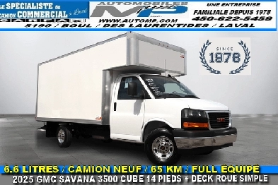 GMC Savana Cargo CUBE 14 PIEDS   DECK 66 LITRES  CAMION NEUF