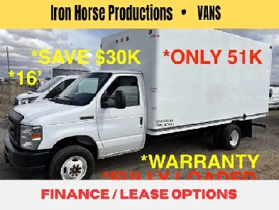 2024 Ford E450 16 CUBE VAN RAMP LOADED ONLY 31K CAN LEASE