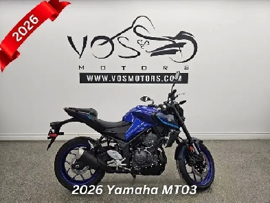2026 Yamaha MT03TL Hyper Naked  V6999  No Payments for 1 Year