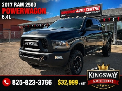2017 RAM 2500 POWER WAGON  64L HEMI V8  4X4  CREW CAB