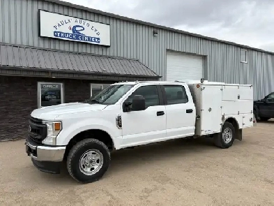 2021 Ford F350 Crew Cab Service Body 4x4 XL 62L  Rebuilt Titl