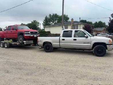2 2005 GMC Sierra 2500/3500 Duramaxs & trailer