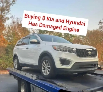 Buying $ Hyundai and Kia ( has damaged engine )