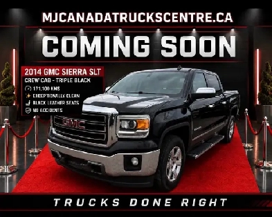 2014 GMC Sierra 1500 SLT - TRIPLE BLACK - BLACK LEATHER SEATING