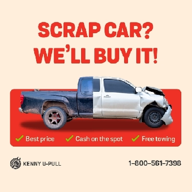 Used or scrap car in Ajax? We buy it! Call us now 1-800-561-7398