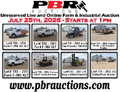 Unreserved Live & Online Farm & Industrial Auction