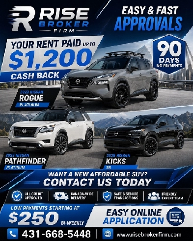 SUV SPECIALS AVAILABLE NOW AT RISE BROKER FIRM