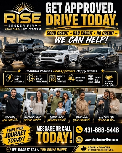 EVERYONE IS APPROVED FOR A NEW RIDE WITH US