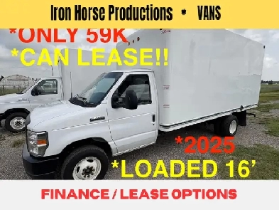 2025 Ford E-450 16’ CUBE VAN RAMP LOADED 59K! CAN LEASE