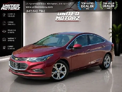 2016 Chevrolet Cruze Premier 4dr Sdn Auto FWD 1.4L~SAFETY CERTIF