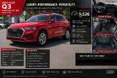 2024 Audi Q3 Lease Transfer $598 monthly payment