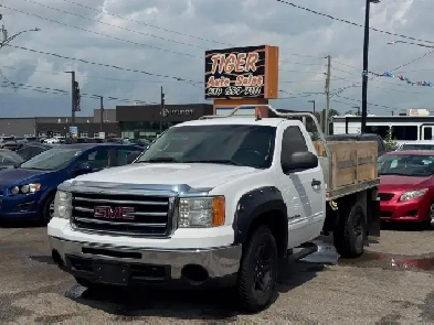 2013 GMC Sierra 1500 SLE, REGULAR CAB, 4X4, V8, FLAT DECK, CERT