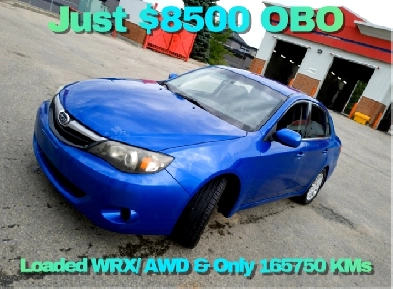 2011 Impreza WRX/AWD Mint & Low-KMs Just $8500 OBO