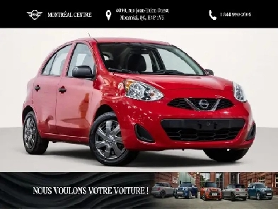 2015 Nissan Micra S | Transmission manuelle | Chauffe-moteur